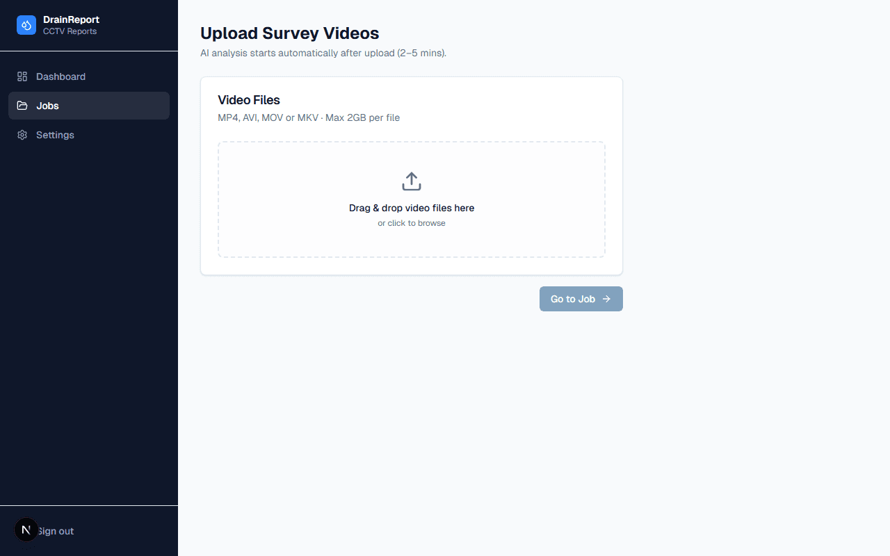 Upload your survey footage